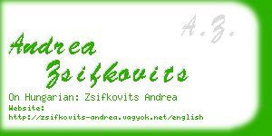 andrea zsifkovits business card